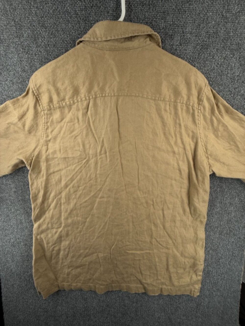 Lauren Ralph Lauren All Linen Size 16 Women Button Up Shirt Tan Long Sleeve - Picture 14 of 16
